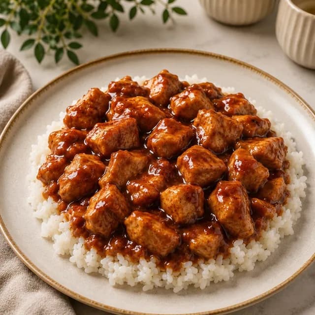 Barbekü Soslu Tavuklu Pilav