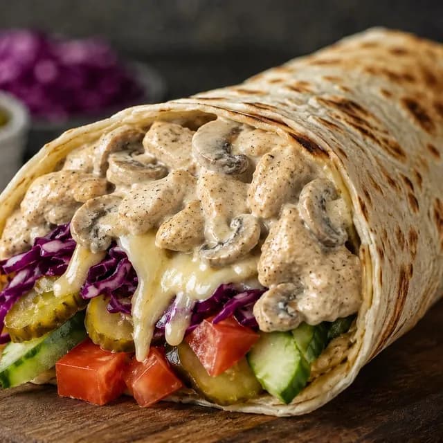 Kremalı Mantar Soslu Tavuk Roll