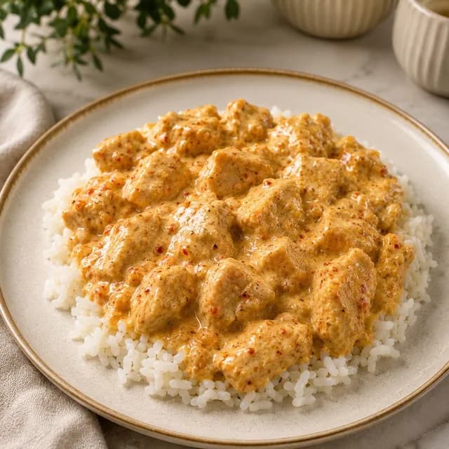Pişiyo Soslu (Acılı Baharatlı) Tavuk Pilav