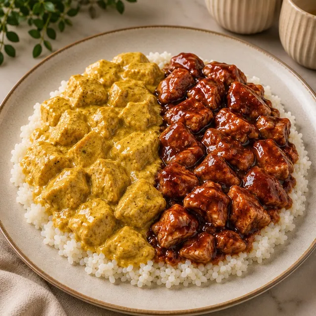 Köri-Barbekü Soslu Tavuklu Pilav
