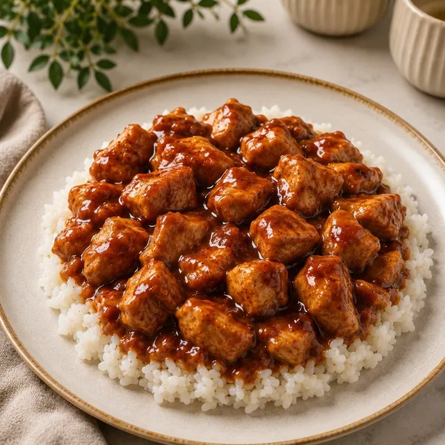 Barbekü Soslu Tavuklu Pilav