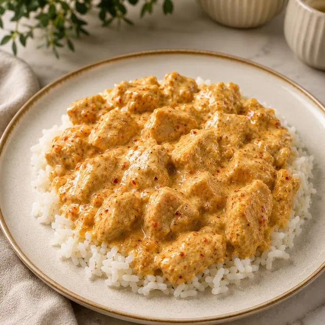 Pişiyo Soslu (Acılı Baharatlı) Tavuklu Pilav